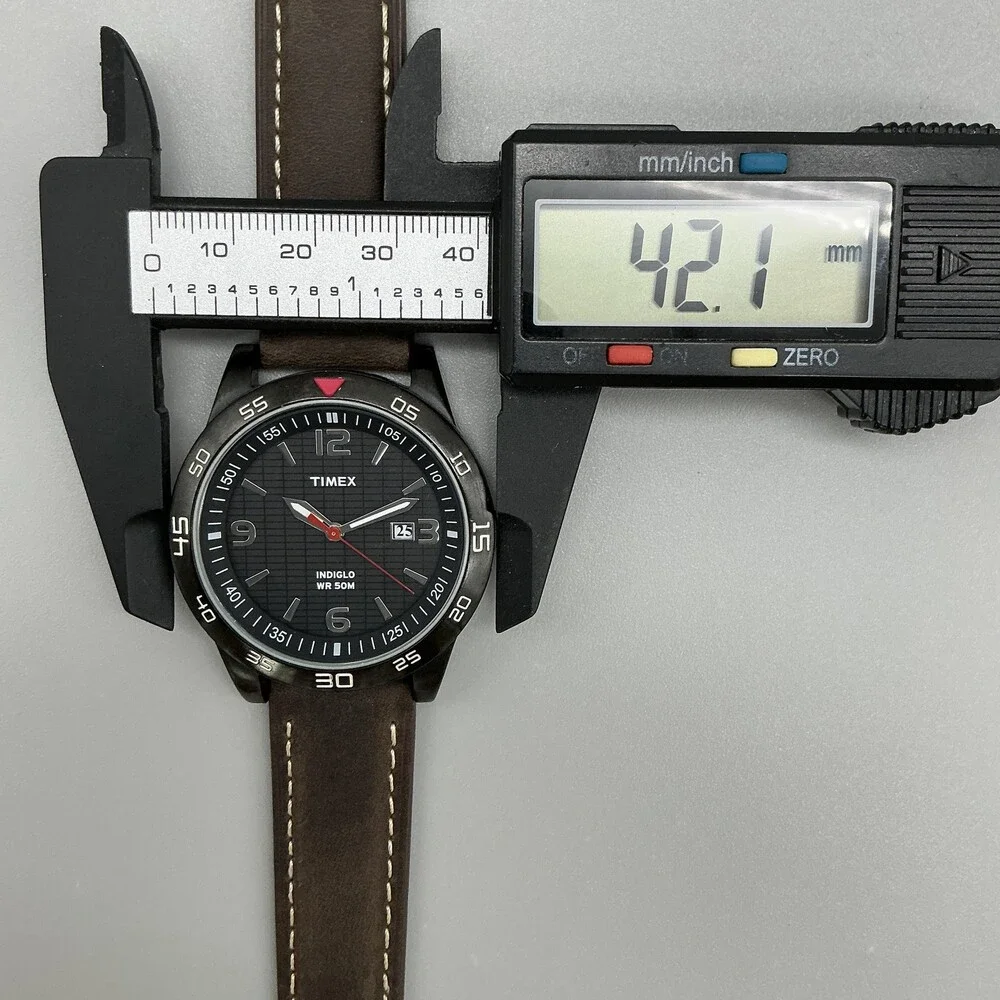 Timex Fairlawn Avenue Indiglo Mens Watch 42mm Black Dial Date New Battery